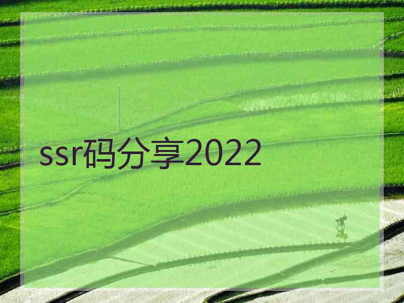 ssr码分享2022