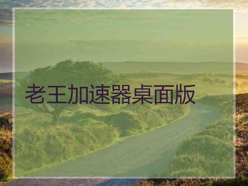 老王加速器桌面版