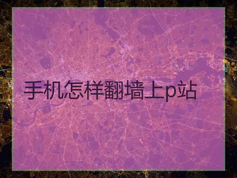 手机怎样翻墙上p站