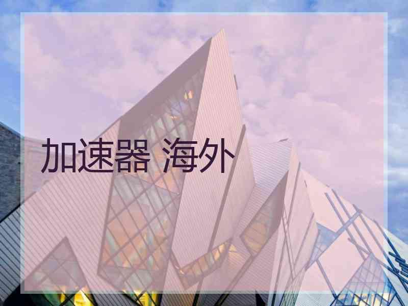 加速器 海外