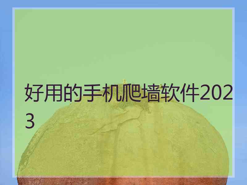 好用的手机爬墙软件2023