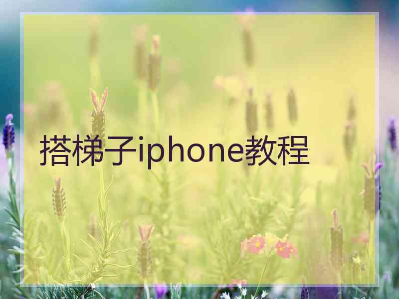 搭梯子iphone教程