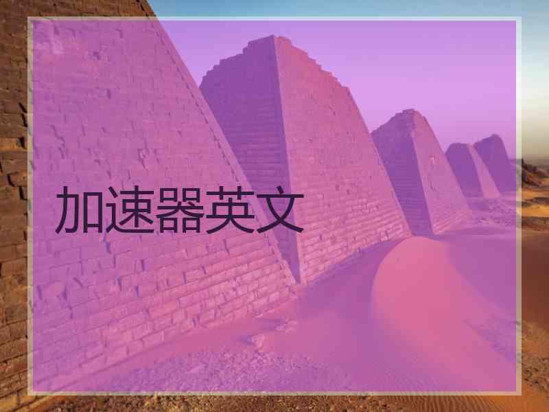 加速器英文