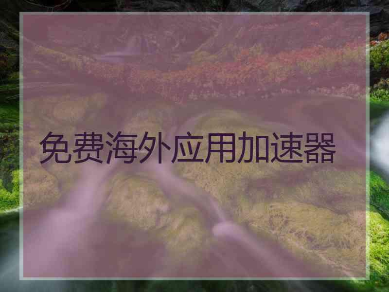 免费海外应用加速器