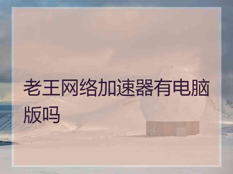 老王网络加速器有电脑版吗