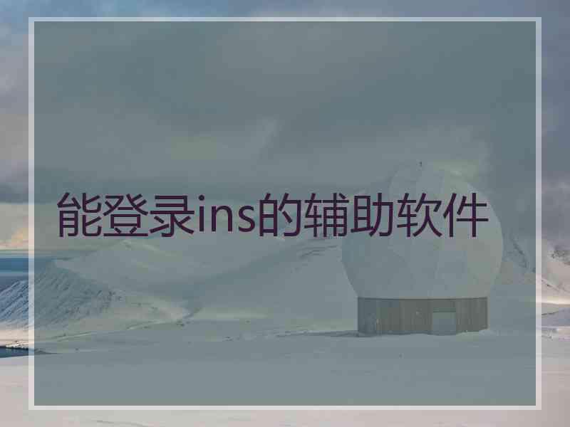 能登录ins的辅助软件