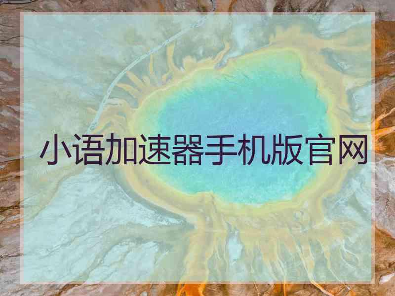 小语加速器手机版官网