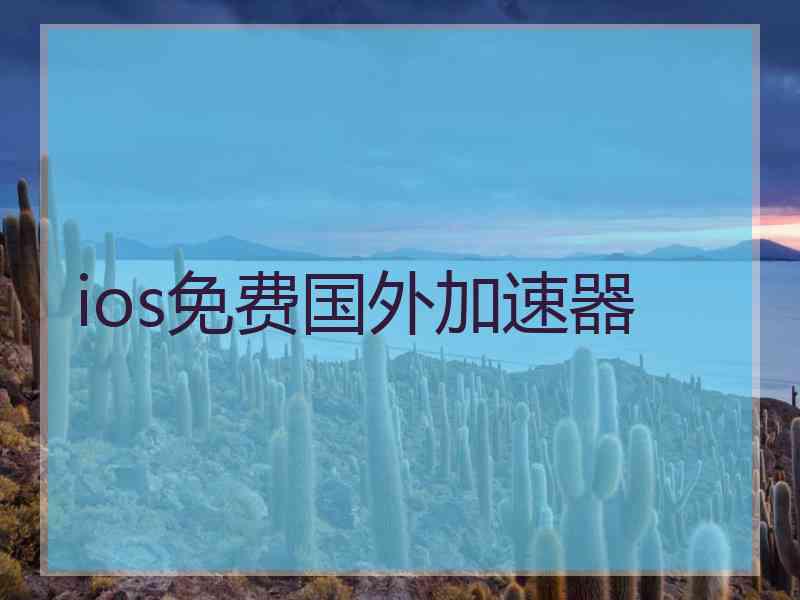 ios免费国外加速器