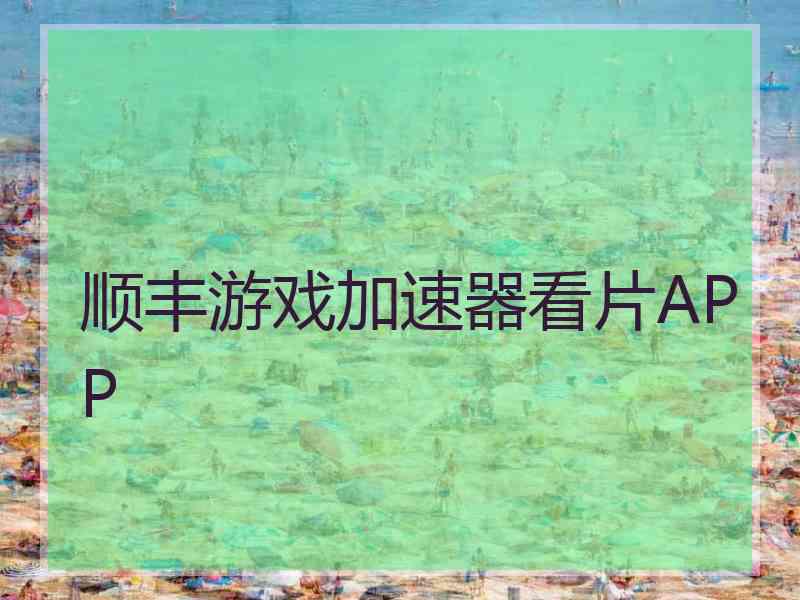 顺丰游戏加速器看片APP