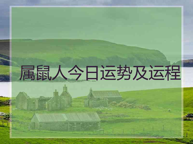 属鼠人今日运势及运程
