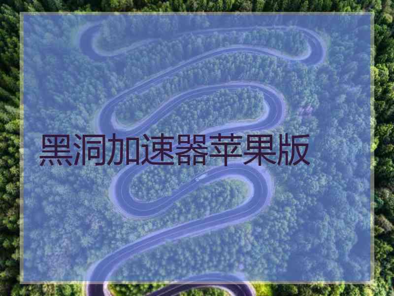 黑洞加速器苹果版