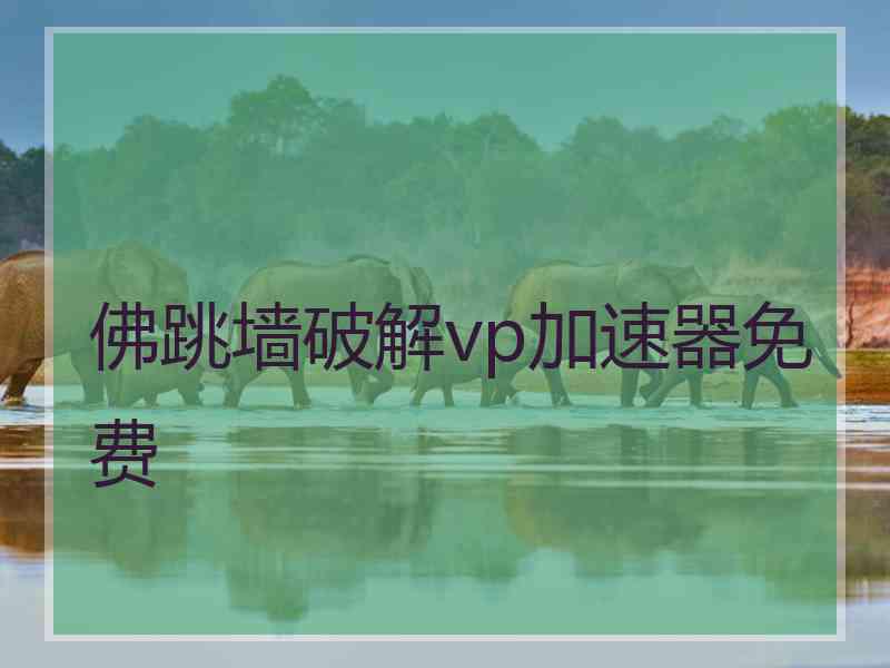 佛跳墙破解vp加速器免费