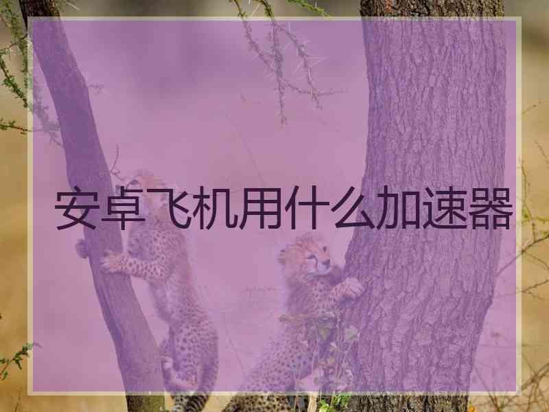 安卓飞机用什么加速器