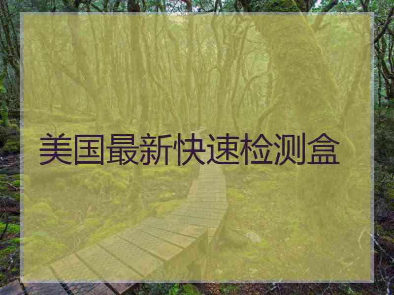 美国最新快速检测盒