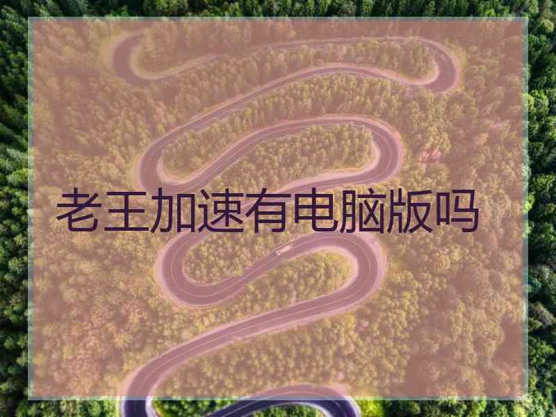 老王加速有电脑版吗