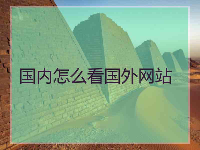 国内怎么看国外网站
