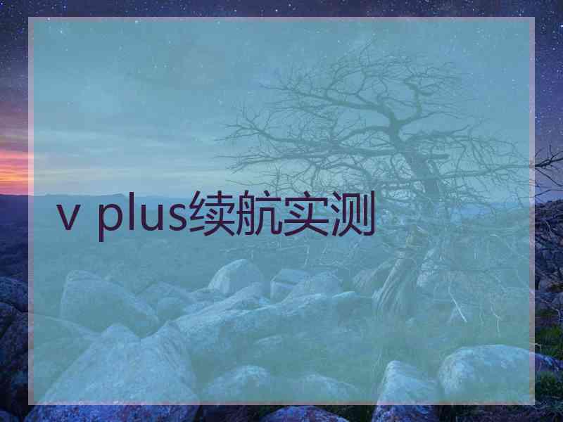 v plus续航实测