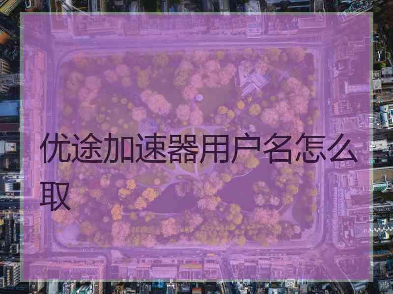 优途加速器用户名怎么取