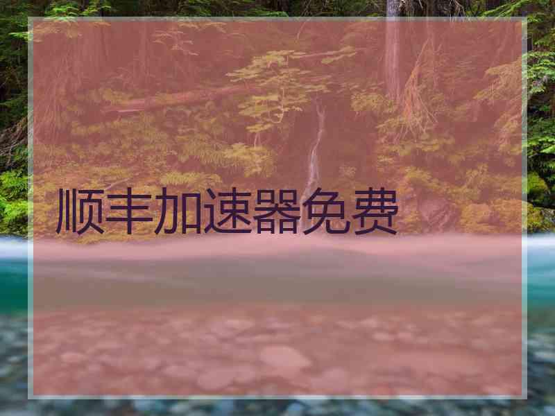 顺丰加速器免费