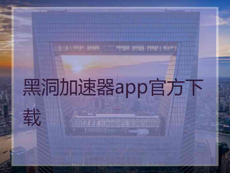 黑洞加速器app官方下载