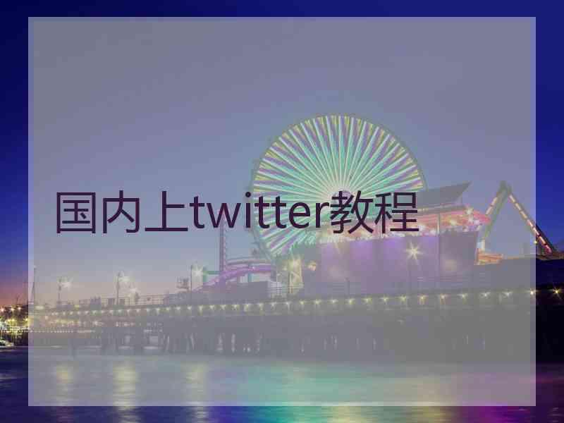 国内上twitter教程
