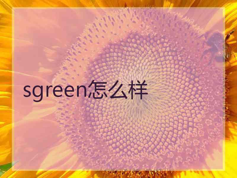 sgreen怎么样