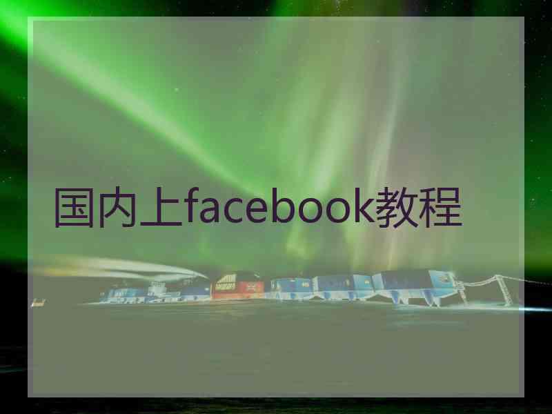 国内上facebook教程
