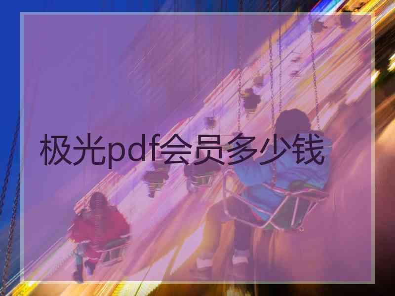 极光pdf会员多少钱