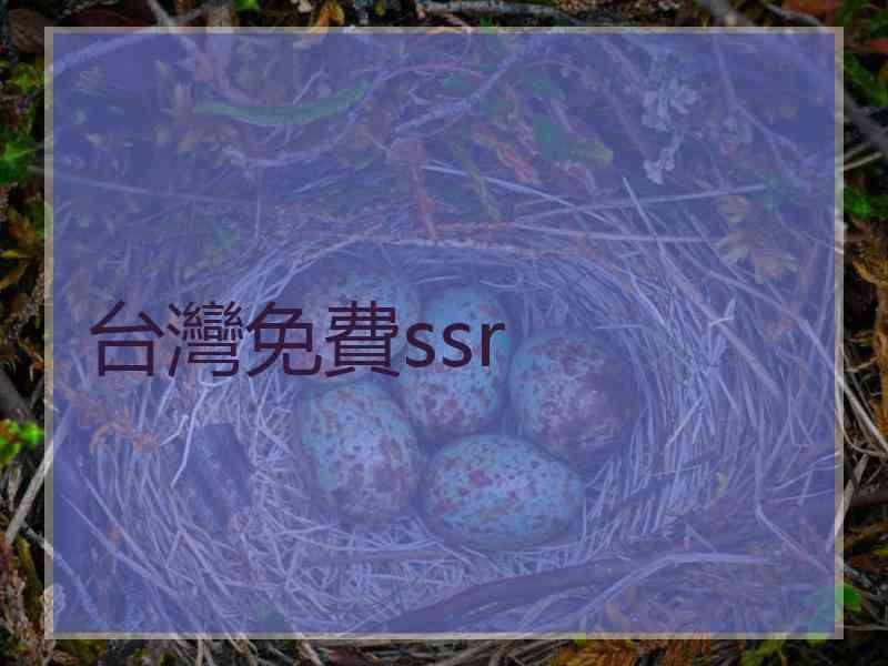 台灣免費ssr