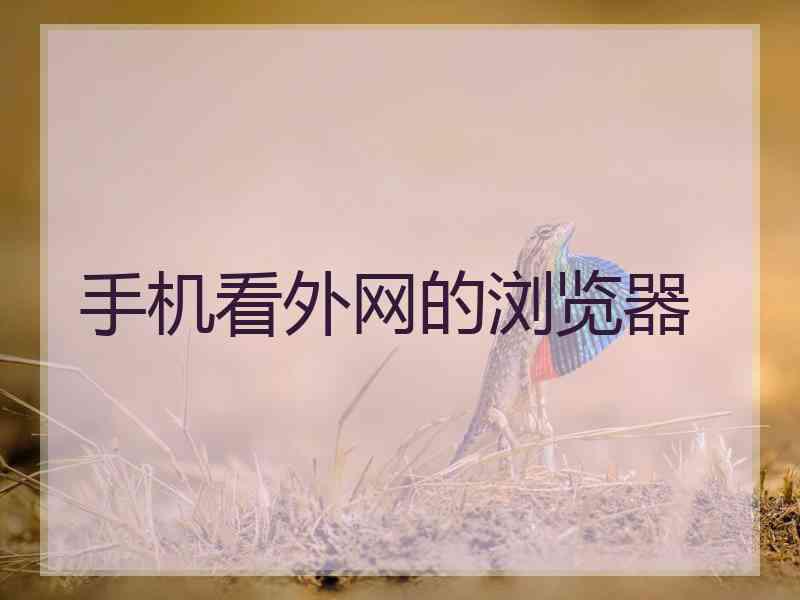 手机看外网的浏览器