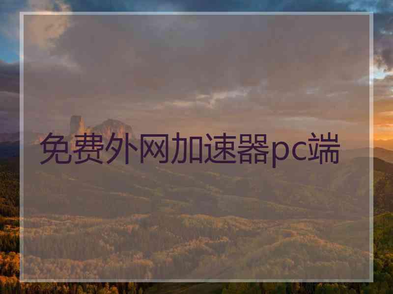 免费外网加速器pc端