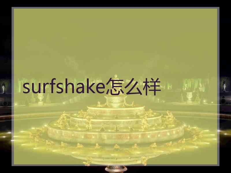 surfshake怎么样
