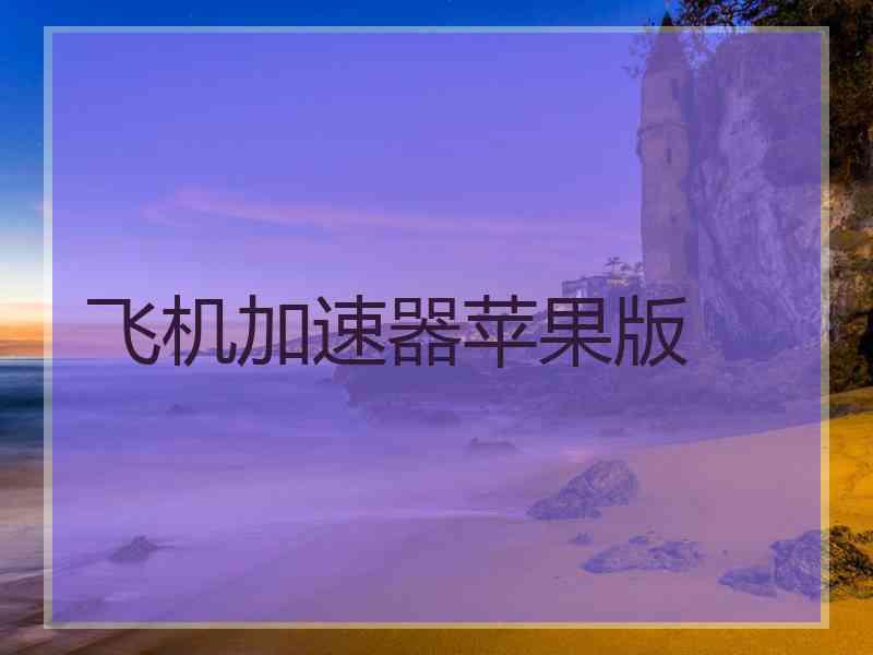 飞机加速器苹果版