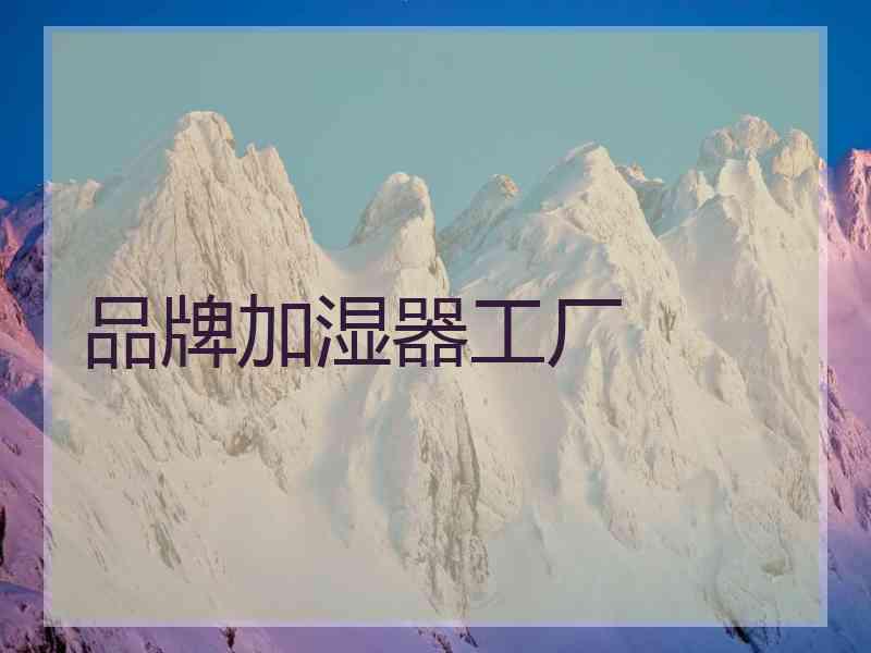 品牌加湿器工厂