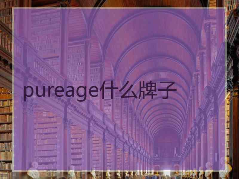 pureage什么牌子