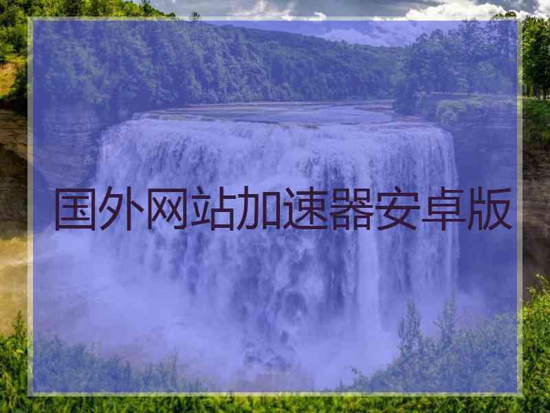 国外网站加速器安卓版