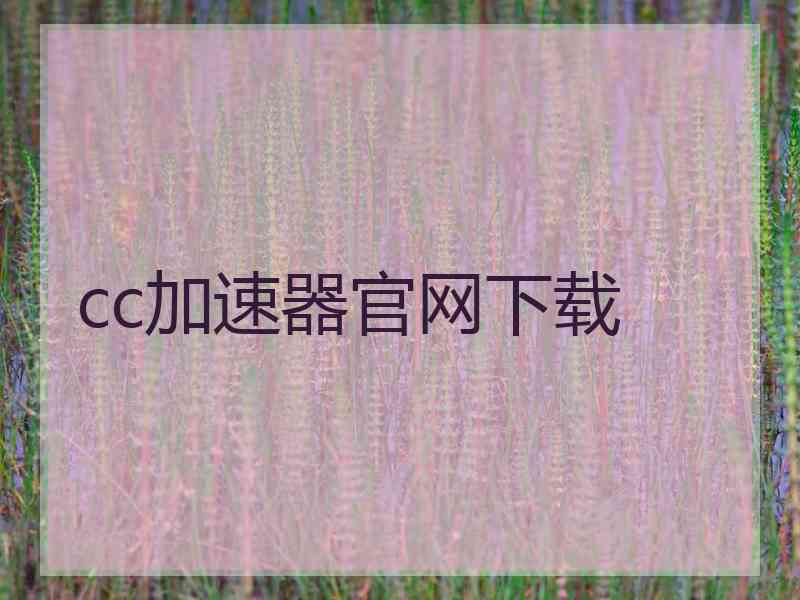 cc加速器官网下载