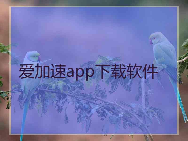 爱加速app下载软件