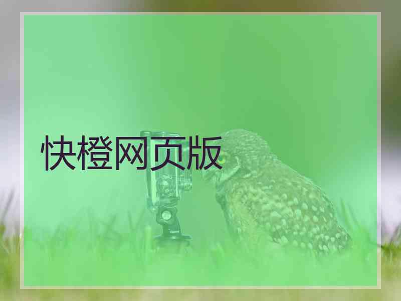 快橙网页版