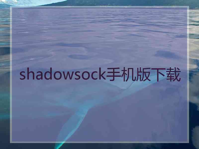 shadowsock手机版下载