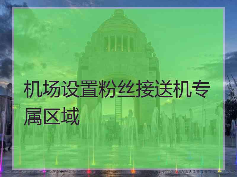 机场设置粉丝接送机专属区域
