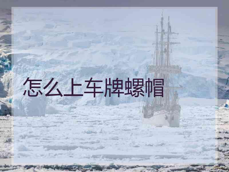 怎么上车牌螺帽