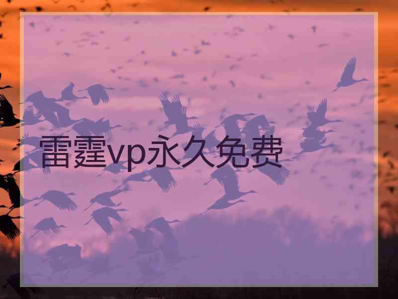雷霆vp永久免费