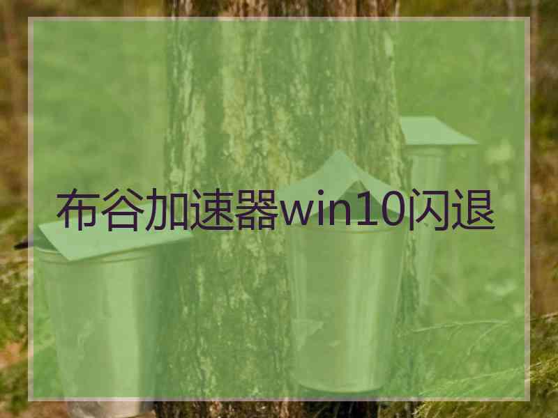 布谷加速器win10闪退