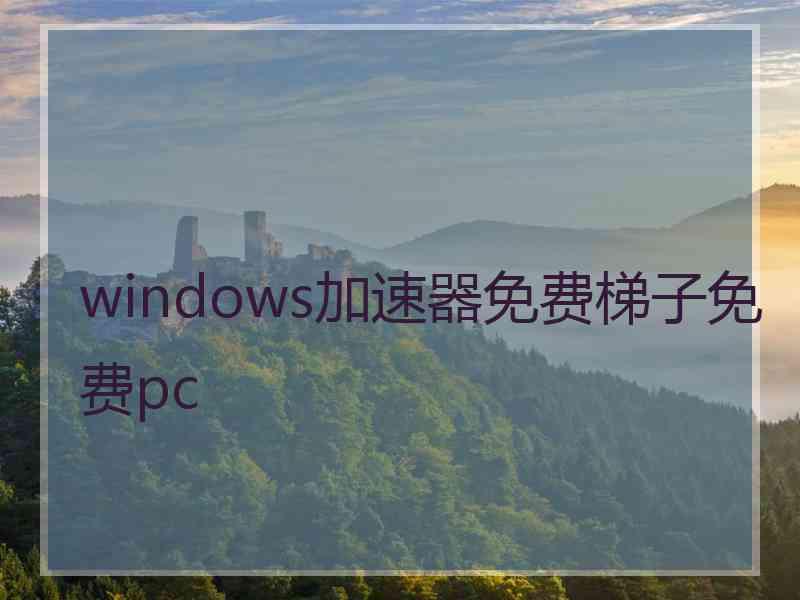 windows加速器免费梯子免费pc