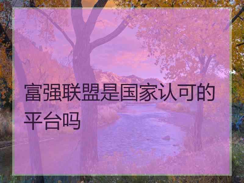 富强联盟是国家认可的平台吗