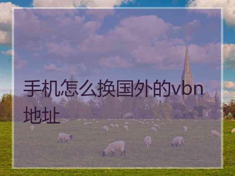 手机怎么换国外的vbn地址
