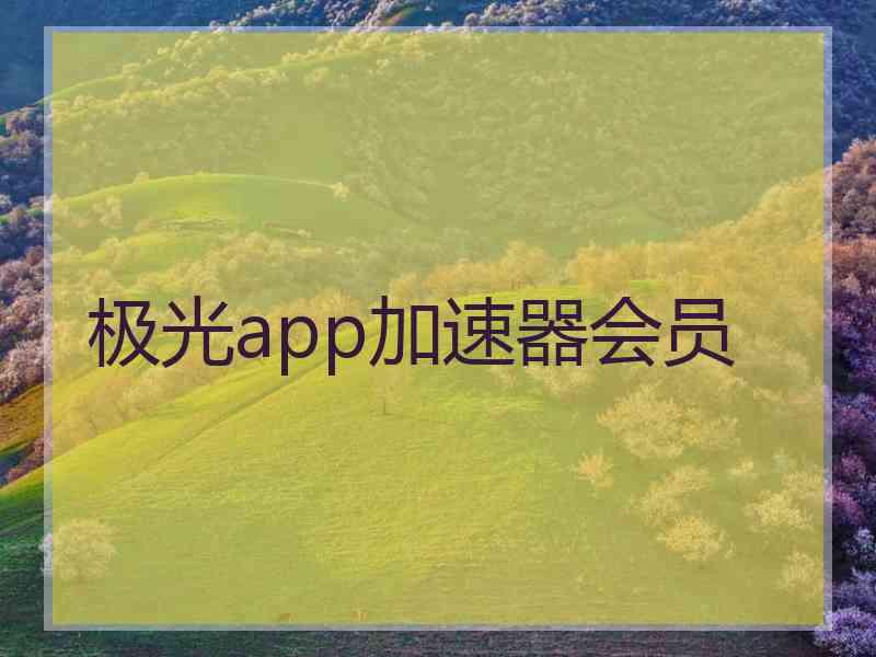 极光app加速器会员