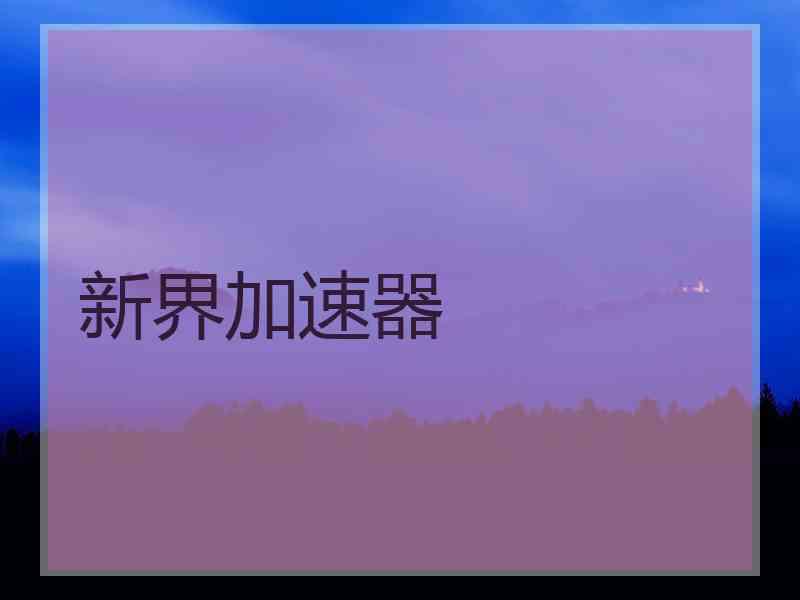 新界加速器