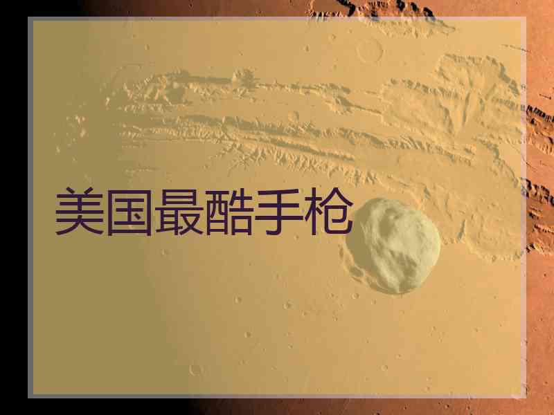 美国最酷手枪